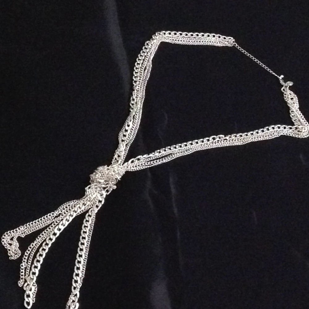 Silver statement necklace